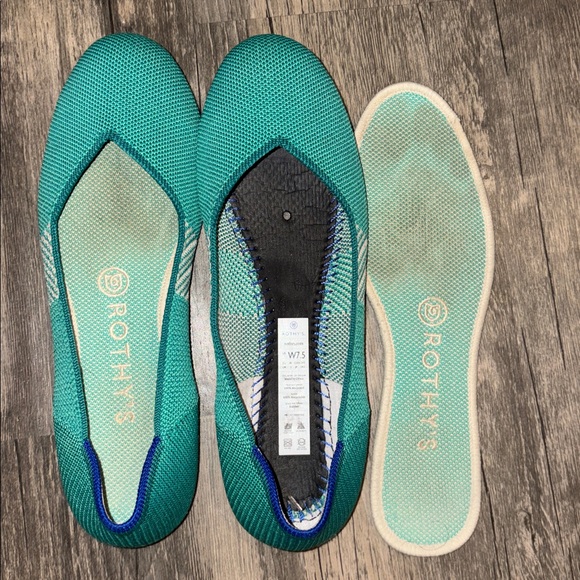 Rothy's Teal Calypso Flats Size 7.5 - Picture 8 of 8